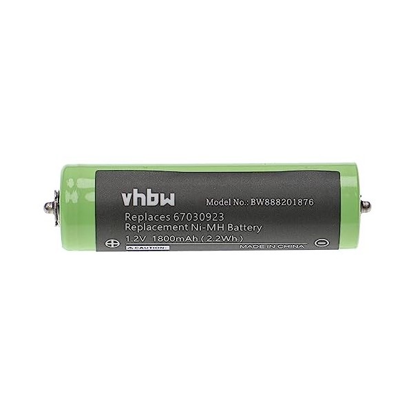 vhbw Batterie Compatible avec Braun 81313749, 81319427, 81323131, 81339354, 81367239 Rasoir Tondeuse électrique 1800mAh, 1,2