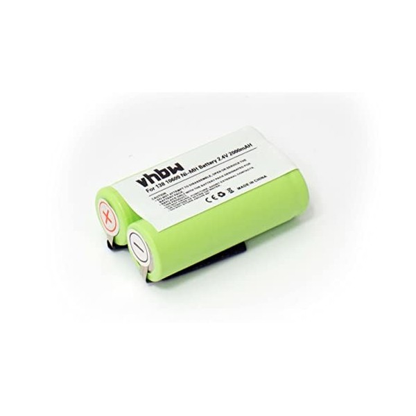 vhbw Batterie Compatible avec Philips Philishave HP2631, HP2710/A, HP2715, 5812, 5825, HP2720, HP2750/B Rasoir 2000mAh, 2,4V