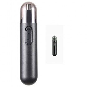 Porceosy Rasoir de nez portable sans fil pour salle de bain Mini rasoir à lèvres Compact Double lames A