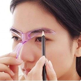 Pochoir à sourcils pour débutant, réutilisable pour sourcils DIY pour 3 minutes de maquillage violet 