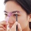 Pochoir à sourcils pour débutant, réutilisable pour sourcils DIY pour 3 minutes de maquillage violet 
