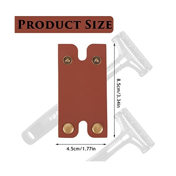 AMIJOUX Housse de Rasoir de Sécurité en Cuir, Gaine de Protection de Tête de Rasoir à Double Tranchant, Sécurité Rasoir Lame 