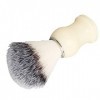 Blaireau de Rasage, Brosse de Barbier à Poignée Incurvée, Brosse de Nettoyage de Barbe Légère et Compacte, Facile à Nettoyer,