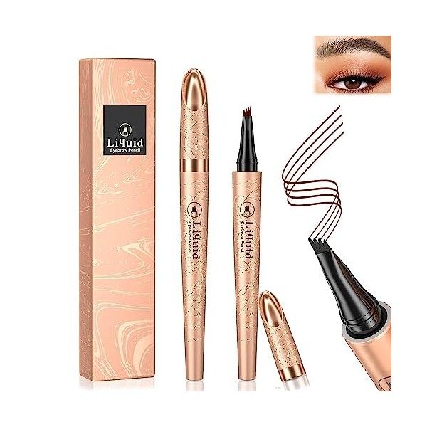 Crayon Sourcil HOUSN Marron Clair Crayon à Sourcils Longue Durée Résistant Aux Taches Waterproof,Stylo de Tatouage Pour Sourc