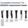 Prakti 3X Tête de Coupe/Rasoir de Rechange BG2000 pour Bodygroom BG7040 BG7030 BG5025 BG2039