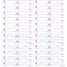 XiYee 24 Pièces Kit de Forme de Pochoir à Sourcils, Modèle de Sourcil Réutilisable avec Sangles, Rasoir à Sourcils pour Femme