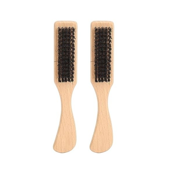 Poils Durables, Coiffure Lisse, Poignée Ergonomique – Brosse à Barbe pour Homme avec Poils de Sanglier Imitation, Légère, Por