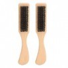 Poils Durables, Coiffure Lisse, Poignée Ergonomique – Brosse à Barbe pour Homme avec Poils de Sanglier Imitation, Légère, Por