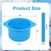 2pcs Chauffe Pot de Cire, Bol Chauffant avec 2pcs Bleu Spatule de Cire en Silicone Bol Chauffant Cire Bougie Réutilisables Co