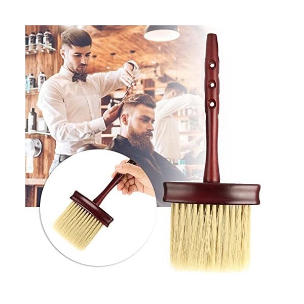 ROMONIX - Brosse professionnelle pour le cou et le visage - Brosse de rasage pour homme - Brosse de rasage pour la coupe des 