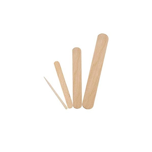 déliKtess® - Spatules jetables en bois pour lépilation - 4 formats au choix - abaisses langues - idéales pour appliquer la c