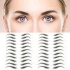 MWOOT 6 Feuilles Autocollants de Sourcils 4D Patch,Eyebrow Tattoos Stickers Autocollant Bionique pour Sourcils,Faux Sourcils 