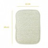 Vivezen - Lot de 2 gants exfoliants rectangles en fibres de bambou 16 x 12 cm avec poignée de maintien