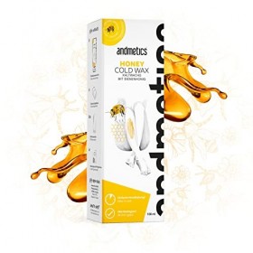 andmetics cire froide au miel | application sur tout le corps | peau lisse jusquà 4 semaines | convient aux peaux sensibles 