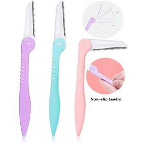 Moguxb Rasoirs de Sourcils 3 Pièces Rasoir à Sourcils Pliable Rasoir Eyebrow Razors Shavers pour Le Visage pour Femmes et Hom