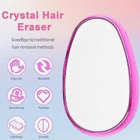 Oukesa Épilateur Physique Indolore pour Femmes et Hommes, Epilation sans Douleur, Gomme À Cheveux en Cristal, Outil Dépilati