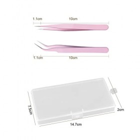 DAGORD 6 pièces Pinces à Épiler en Acier Inoxydable Pince à Épiler Extensions de Cils Pince à Épiler Pointue Droite Pince Poi