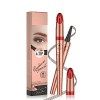 Pinkiou Crayon Sourcil, Crayon Tatouage Imperméable à leau et Longue Durée 3D Tattoo Brow Crayon dencre avec Pointe Micro-F