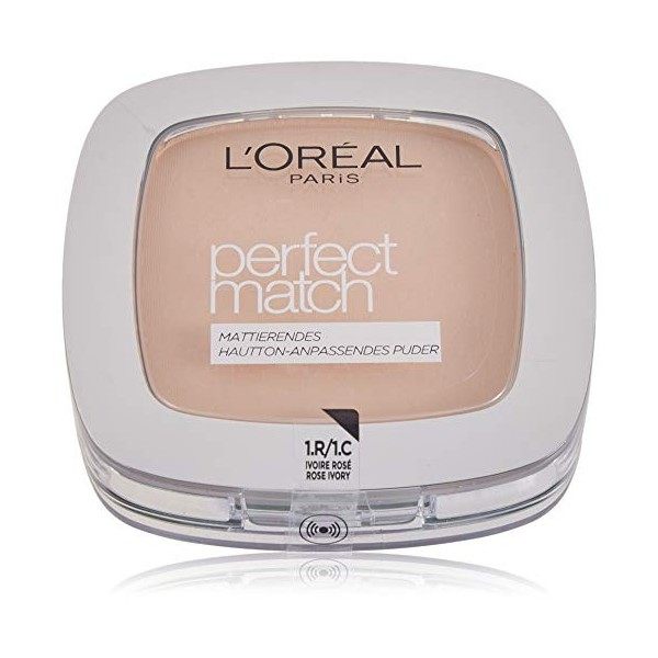 LOréal Paris Accord Parfait matifiant Poudre in 1.r./1.c. Rose Ivory, hautanpassend, 9 g