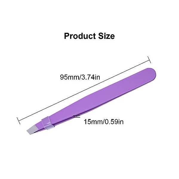 JITNGA 4 Pinces À Épiler Pour Sourcils De 1.5 Mm DÉpaisseur Jaune Rose Violet Orange 