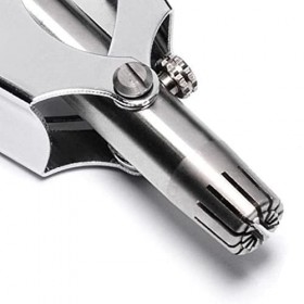 Almencla Coupe-poils Nez - Acier Inoxydable - Tondeuse pour Poils de Nez Manuelle