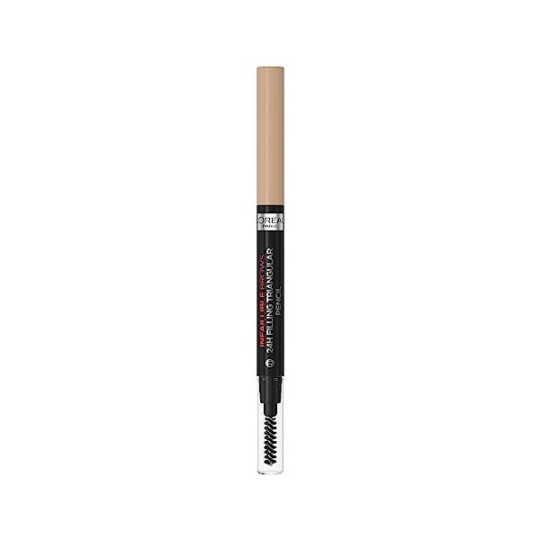 LOréal Paris - Crayon Sourcils à Pointe Triangulaire - Waterproof & Longue Tenue - Résultat Naturel - Infaillible 24H Brow -