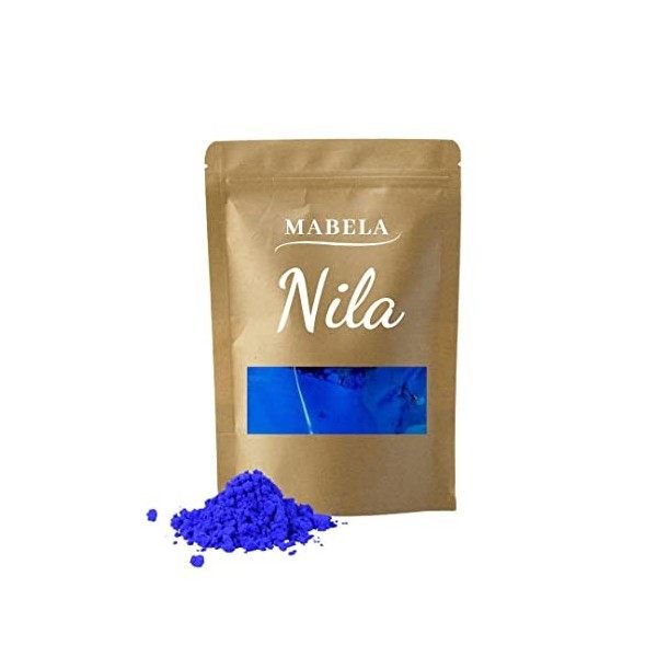 MABELA Poudre De Nila Bleu Maroc Original - Pigment Naturel Bleu Po