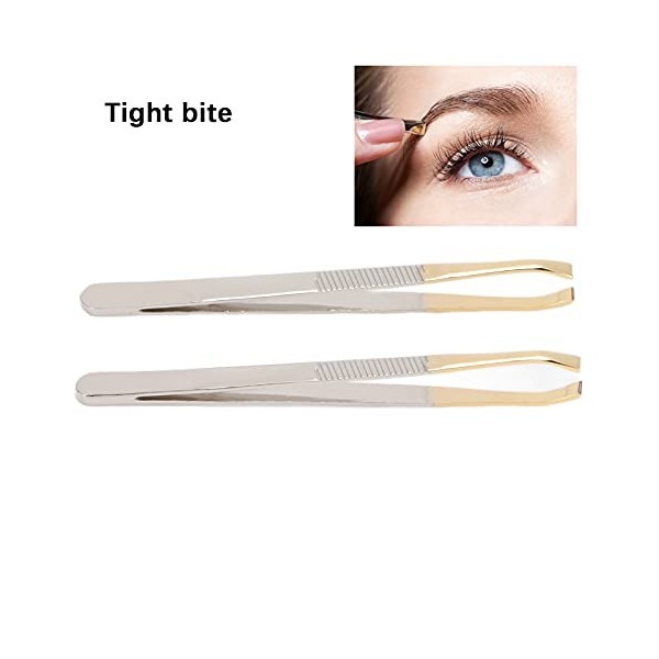 Pince à épiler à Sourcils en Acier Inoxydable, 2 Pinces à épiler à Sourcils pour Femmes Outils de Beauté Quotidiens pour les 