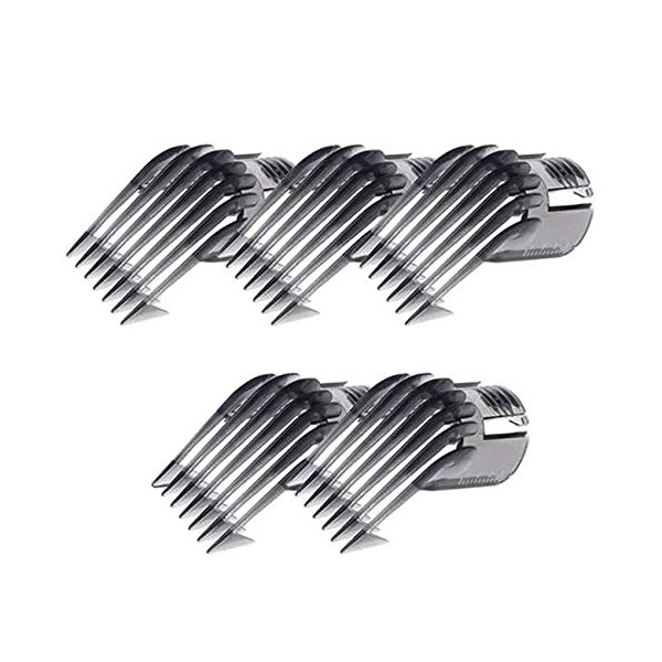 Seprendi Lot de 5 peignes pour tondeuse à cheveux QC5130 QC5105 QC5115 QC5120 réglable de 3 à 21 mm