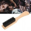 Brosse à Barbe à Poils Durables avec Manche en Bois Massif, Poils de Sanglier Imitation pour un Entretien Doux-opération Faci