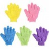 Gants Exfoliants, Douche Bain Gants Double-face Gommage Corps Couleurs Assorties pour Hommes Femmes Enfants 10 pièces