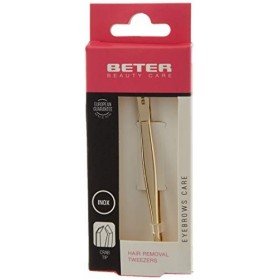 Beter 34062 Pince à épiler bout incliné Doré 9,3 cm