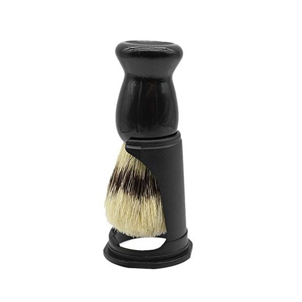 YUMIN Brosse à Barbe en Bois à Poils de Sanglier Doux, Outil de Rasage pour Coiffeur, Kit de Peigne à pour