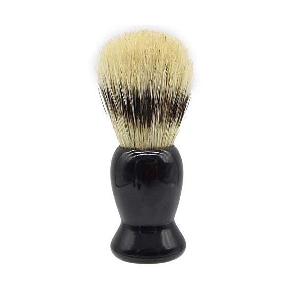 YUMIN Brosse à Barbe en Bois à Poils de Sanglier Doux, Outil de Rasage pour Coiffeur, Kit de Peigne à pour