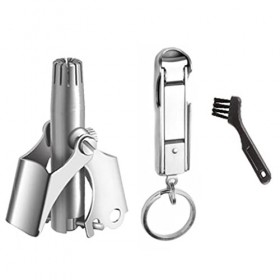 Trimage des poils doreille de nez manuel en acier inoxydable Kit de coupe-ongles avec ouvre-bouteille 3pcs.