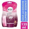 Veet Crème Dépilatoire SupremEssence aux Huiles Essentielles - Sous la Douche - 135 ml