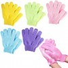 Schneespitze 5 paires Gants Exfoliants,Gants de bain Exfoliant,Gants Exfoliants de Double Face,Douche Bain Gants pour enfants