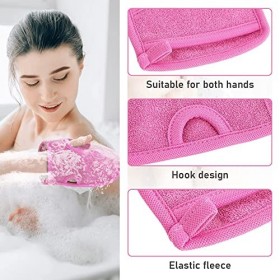 ProsXinty 2 pièces gants exfoliants, gant exfoliant corps, gant gommage corps, Pour exfoliation, nettoyage en profondeur des 