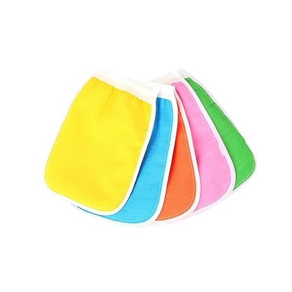 Beavorty 5 Pièces Gant De Gommage Coréen Gant De Bain Gommage Du Corps Gant De Gommage Boules De Bain Gants De Frottement Gan