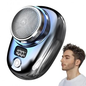 Rasoir électrique de voyage - Mini rasoir électrique avec affichage du niveau de batterie | Machine à raser pour hommes pour 