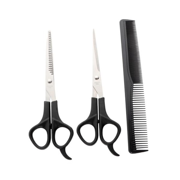 minkissy 1 Set Ciseaux À Dents Amincissantes Peigne De Barbier Ciseaux Droits De Coiffeur Ciseaux De Salon De Coiffure Ciseau