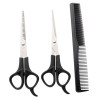 minkissy 1 Set Ciseaux À Dents Amincissantes Peigne De Barbier Ciseaux Droits De Coiffeur Ciseaux De Salon De Coiffure Ciseau