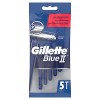 Gillette Blue II Plus Slalom Rasoirs Jetables Homme, Pack de 5 Lames Longue Durée avec Tête Fixe [OFFICIEL]