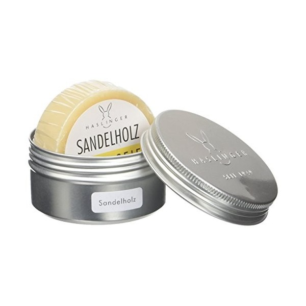 HASLINGER Savon à raser au Bois de Santal avec étui en Aluminium 60 g