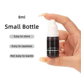 Microblading Brow Tattoo Ink, 3pcs Brow Microblading Pigments Black Light Dark Brown Eyebrow Tattoo Ink for Practice Real Per