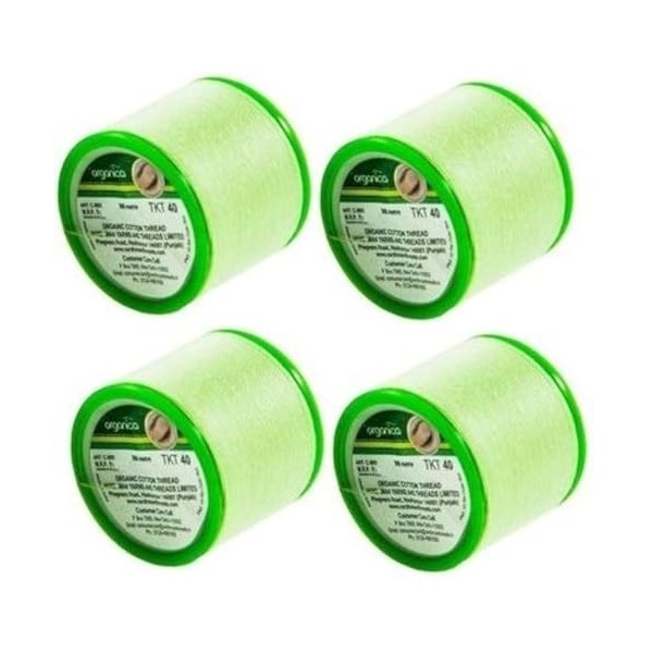 4 Spool x 300m Organica Organic Cotton Eyebrow Threading Thread