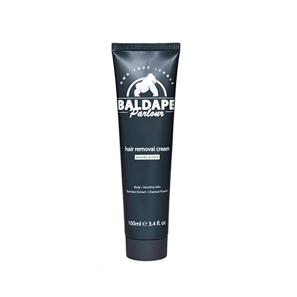 Baldape Parlour Hair Removal Cream for Men Suitable for All Body Areas, for Sensitive Skin with Bamboo Extract 100ml