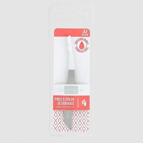 Glamour INSTITUT Pince à Epiler Mors Biais Design avec Pochette, 1 Unité