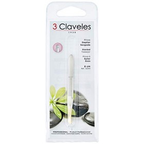 3 claveles 12244&nbsp;Pince à épiler, sesgada Large, pointe or de 8&nbsp;cm