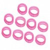 B Baosity 10pcs Anneau Ciseaux Coiffure en Silicone - Rose